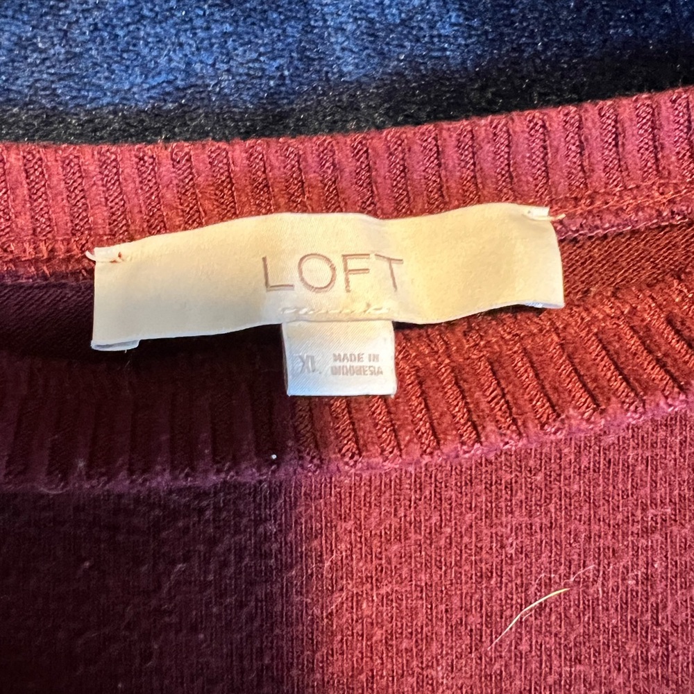 Loft size XL Maroon sweater